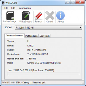 WinSDCard - náhled