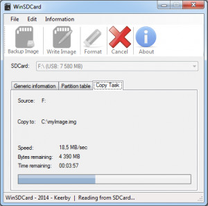 WinSDCard - náhled