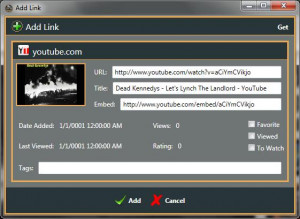 VideoSiteManager - náhled