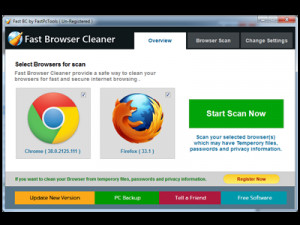 Fast Browser Cleaner - náhled