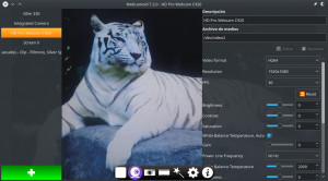 Webcamoid - náhled