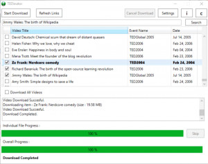 TED Talks Downloader - náhled