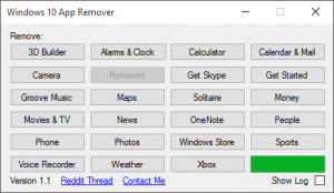 Windows 10 App Remover - náhled