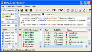 HTML Link Validator - náhled