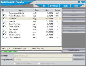 ImTOO Audio Encoder - náhled