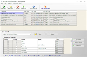 Batch Edit Office Properties - náhled