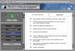 Anti-keylogger - náhled