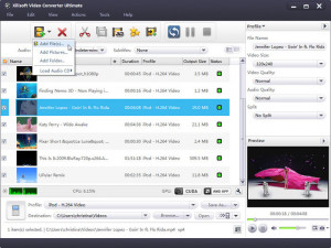 Xilisoft Video Converter - náhled