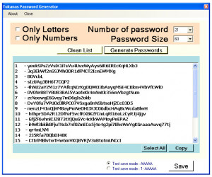 Tukanas Password Generator - náhled