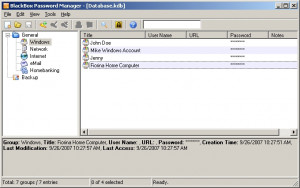 BlackBox Password Manager - náhled