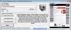 Simple Webpage Capture - náhled
