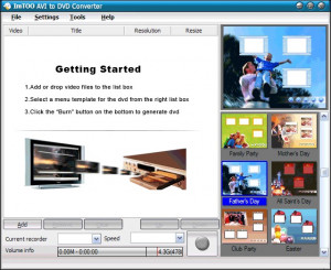 ImTOO AVI to DVD Converter - náhled