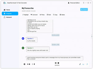 EaseText Audio to Text Converter - náhled