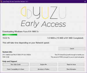 yuzu Early Access Launcher - náhled