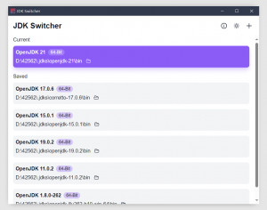 JDK Switcher - náhled