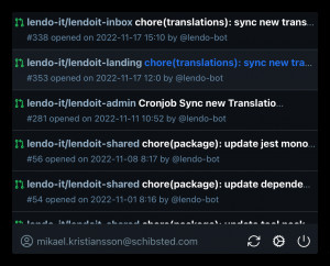 GitBar - náhled
