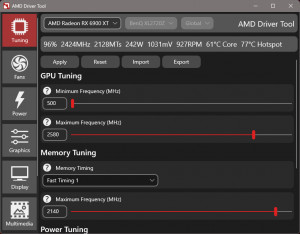 RadeonTuner - náhled