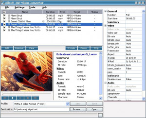 Xilisoft 3GP Video Converter - náhled