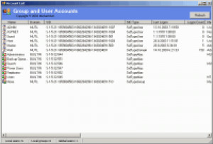 Account List - náhled