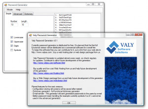 Valy Password Generator - náhled