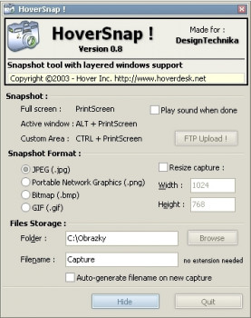 HoverSnap - náhled