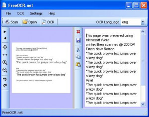 FreeOCR.net - náhled
