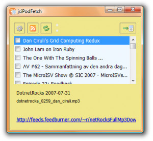 jsiPodFetch - náhled