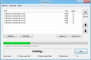 File Joiner - náhled