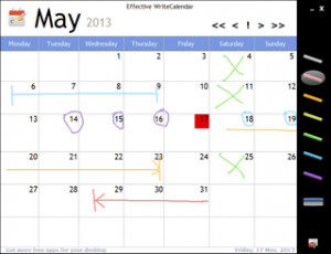 WriteCalendar - náhled