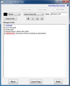 NoProb To-Do List - náhled