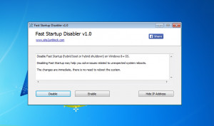 Fast Startup Disabler - náhled