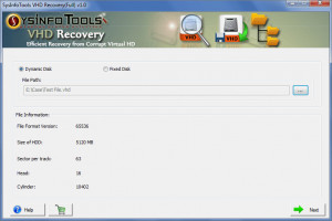 SysInfoTools VHD Recovery - náhled