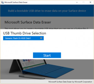 Microsoft Surface Data Eraser - náhled