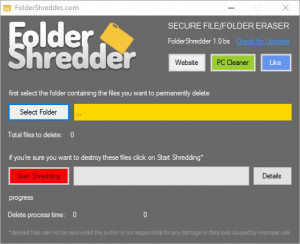FolderShredder - náhled