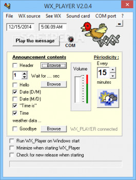 WX_PLAYER - náhled