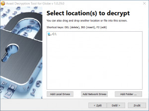 Avast Decryption Tool for Globe - náhled