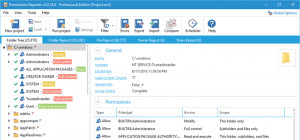 Permissions Reporter - náhled
