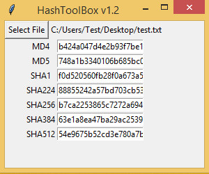 Hash Toolbox - náhled