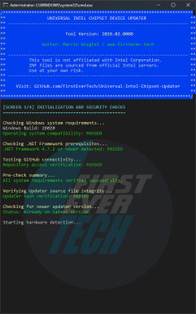 Universal Intel Chipset Device Updater - náhled