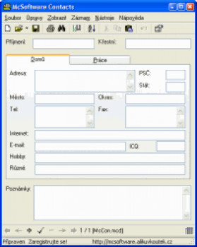 McSoftware Contacts - náhled