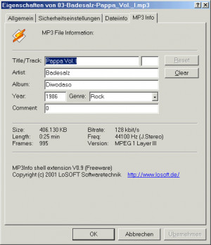 MP3 ShellExt - náhled