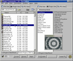 Plugin Commander - náhled