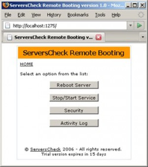 ServersCheck Remote Booting - náhled