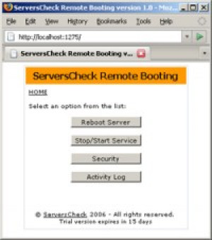 ServersCheck Remote Booting - náhled