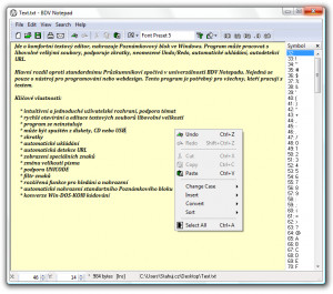 BDV Notepad - náhled