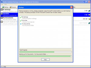 Outlook Backup - náhled