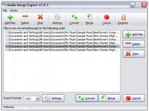 Audio Merge Expert - náhled