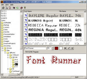 Font Runner - náhled