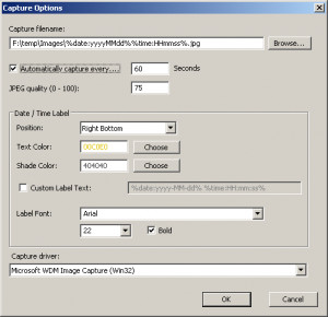 WebCamImageSave - náhled
