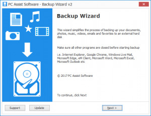 Backup Wizard - náhled